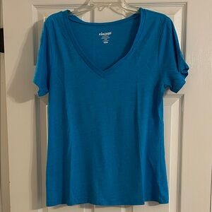 Old Navy Blue V-Neck Short Sleeve Tee